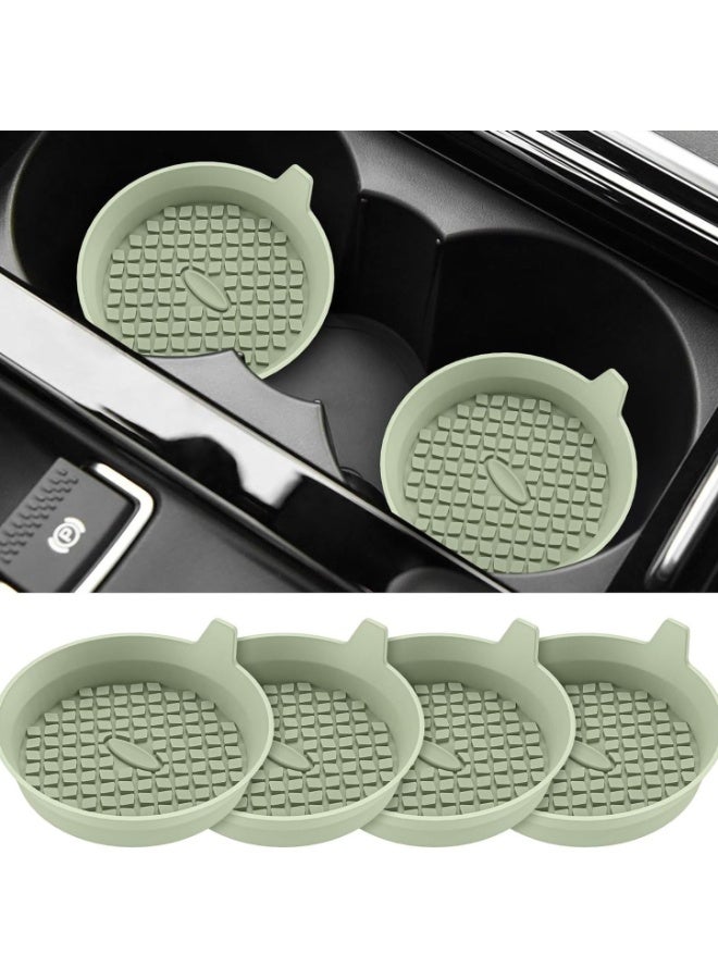 كوستر سيليكون دائري للسيارة مقاوم للانزلاق ومقاوم للماء، بطانة لحامل الأكواب، ملحق داخلي عالمي للسيارات، 4 قطع متينة وسهلة التنظيف - Image 1