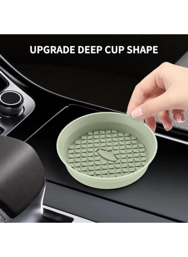كوستر سيليكون دائري للسيارة مقاوم للانزلاق ومقاوم للماء، بطانة لحامل الأكواب، ملحق داخلي عالمي للسيارات، 4 قطع متينة وسهلة التنظيف - Image 5