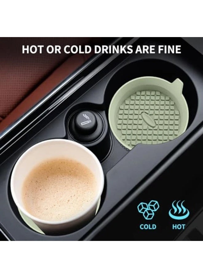 كوستر سيليكون دائري للسيارة مقاوم للانزلاق ومقاوم للماء، بطانة لحامل الأكواب، ملحق داخلي عالمي للسيارات، 4 قطع متينة وسهلة التنظيف - Image 4