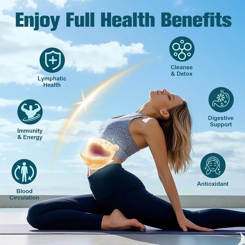 Totaria قطرات تصريف اللمف الليبوزومية 11 في 1 مكمل عضوي لتصريف اللمف مع جذر الأرقطيون، الإخناسيا، التوت الأسود، زهور القطيفة، عشبة الكليفر، الهندباء يدعم صحة اللمف 2 أونصة سائلة - Image 3