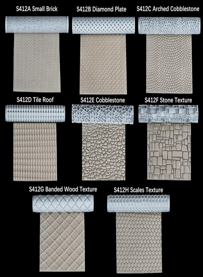 AUSPDICE Terrain Texture Roller, Unique DND Gift -High Detail RPG Game Pieces Designed for Foam and Polymer Clay Modeling 3D Printed S412E Cobblestone - Image 3