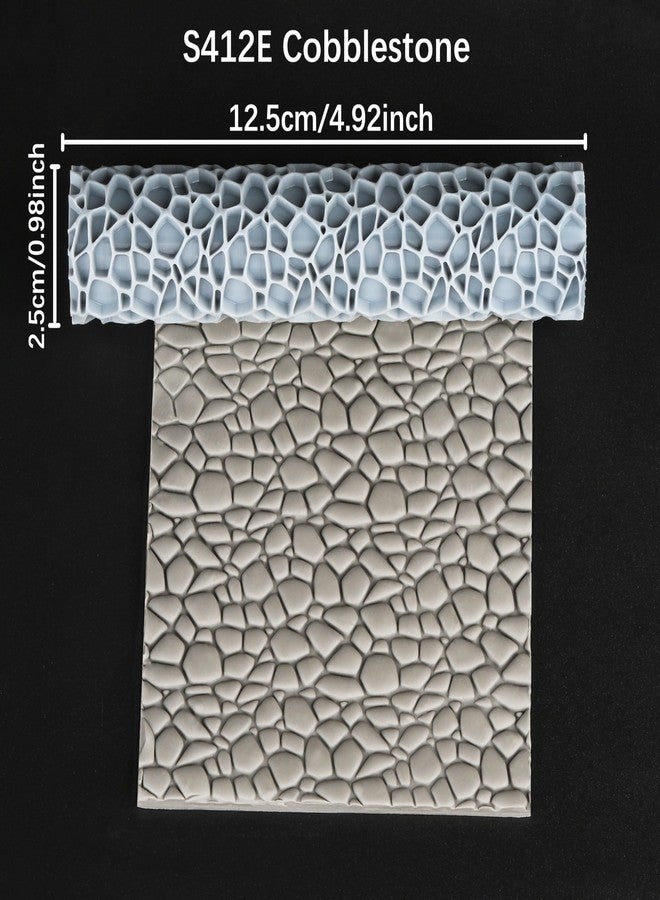 AUSPDICE Terrain Texture Roller, Unique DND Gift -High Detail RPG Game Pieces Designed for Foam and Polymer Clay Modeling 3D Printed S412E Cobblestone - Image 2