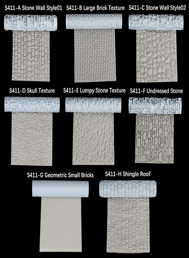AUSPDICE Terrain Texture Roller, Unique DND Gift -High Detail RPG Game Pieces Designed for Foam and Polymer Clay Modeling 3D Printed S412E Cobblestone - Image 4