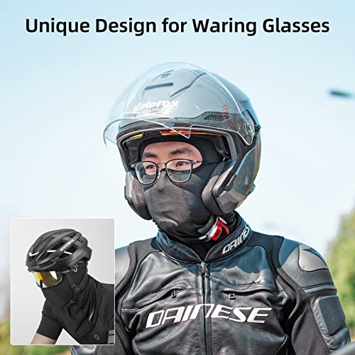 ROCKBROS Ski Mask for Men Summer Cooling Balaclava Face Mask Neck Gaiter Breathable Motorcycle Cycling Black - Image 3