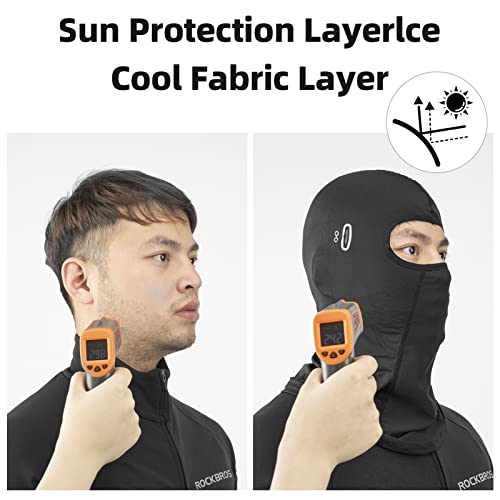 ROCKBROS Ski Mask for Men Summer Cooling Balaclava Face Mask Neck Gaiter Breathable Motorcycle Cycling Black - Image 5