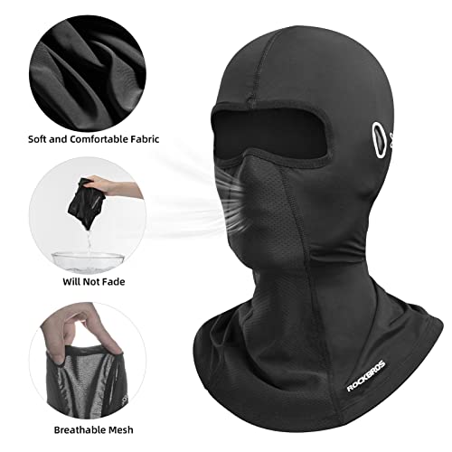 ROCKBROS Ski Mask for Men Summer Cooling Balaclava Face Mask Neck Gaiter Breathable Motorcycle Cycling Black - Image 2