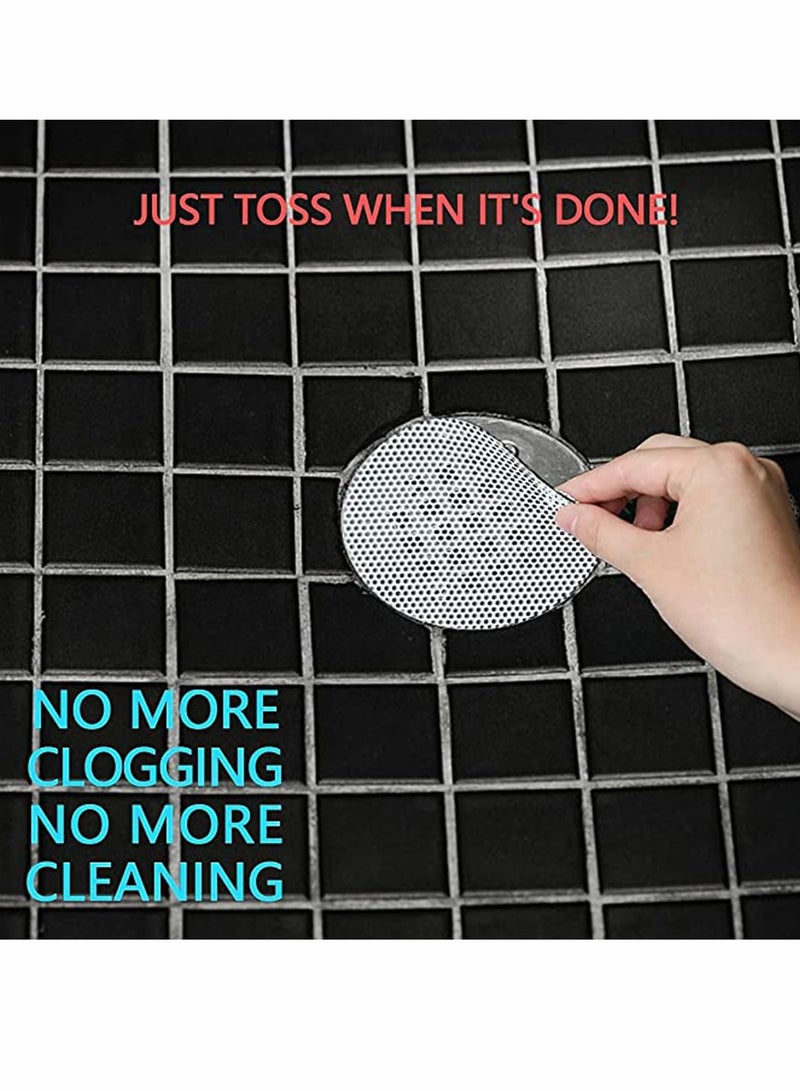 KASTWAVE Tub Drain Hair Catcher Strainer 25 PCS, Shower Drain Hair Trap, Disposable Shower Drain Hair Catcher Mesh Stickers, Easy to Install Suit for Bathroom, Bathtub, Kitchen (3.5" Regular Round) - Image 3