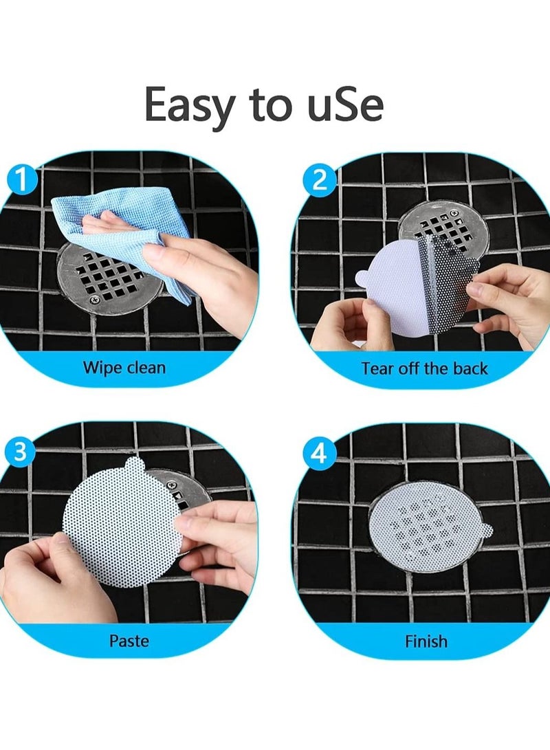 KASTWAVE Tub Drain Hair Catcher Strainer 25 PCS, Shower Drain Hair Trap, Disposable Shower Drain Hair Catcher Mesh Stickers, Easy to Install Suit for Bathroom, Bathtub, Kitchen (3.5" Regular Round) - Image 5