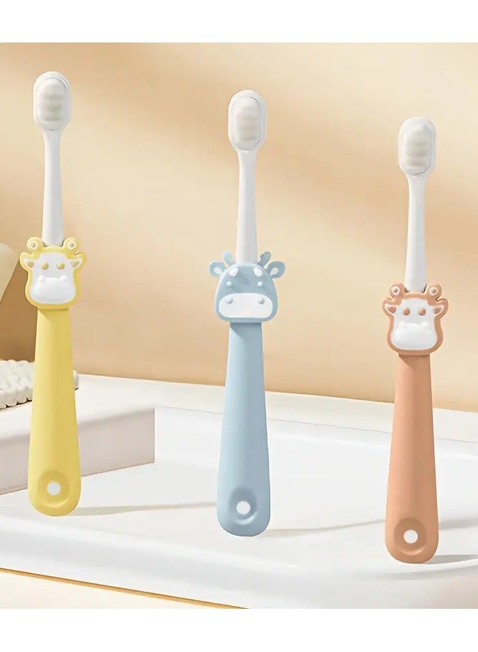 جلوسكي فرشاة أسنان البقر الكرتونية الناعمة للشباب-العناية اللثة اللطيفة ، مثالية للأعمار 3 + أدوات صحة الفم المدمجة - Image 2