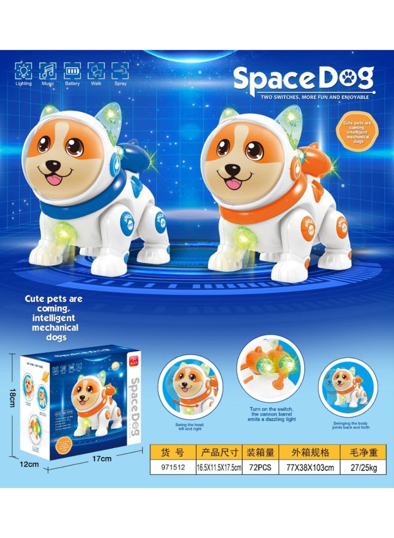 Dog Smart Space Dog Toy for Kids – Musical Lighting, Walking Movement, Moving Head, and Light Cannon - Image 2