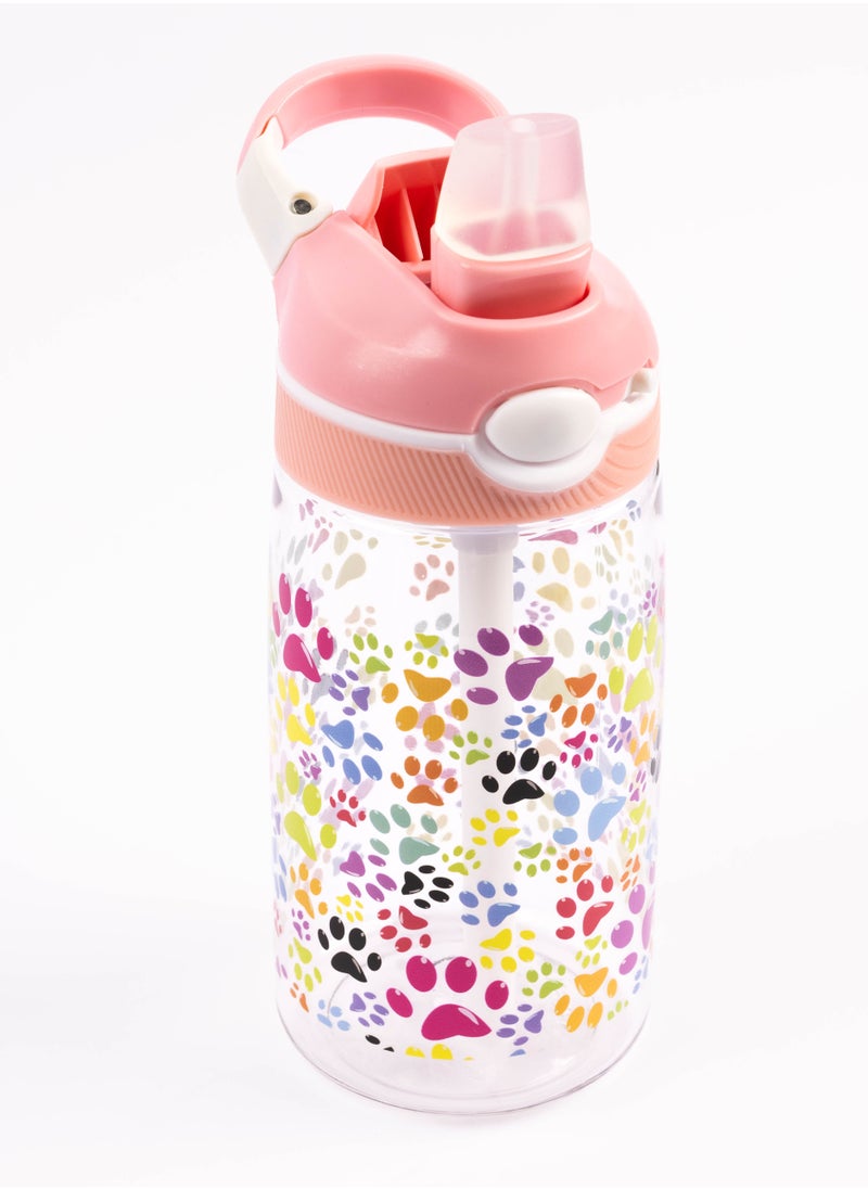cocobee - Cocobee-Tritan Water Bottle, Bpa Free, Push Button Open, Leakproof, 480Ml, 3 Years+ - Pink - Image 1