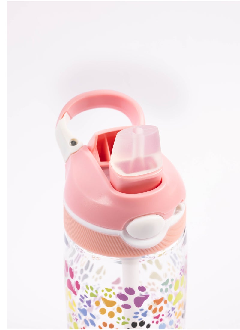 cocobee - Cocobee-Tritan Water Bottle, Bpa Free, Push Button Open, Leakproof, 480Ml, 3 Years+ - Pink - Image 1