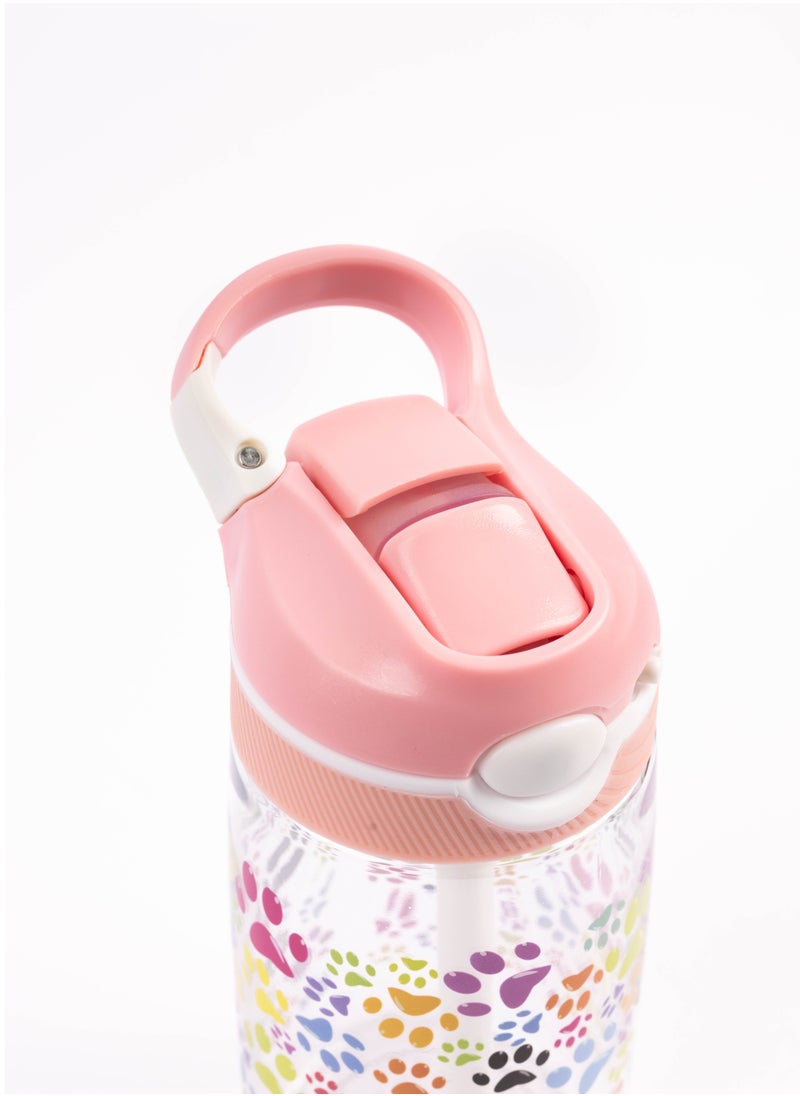 cocobee - Cocobee-Tritan Water Bottle, Bpa Free, Push Button Open, Leakproof, 480Ml, 3 Years+ - Pink - Image 1
