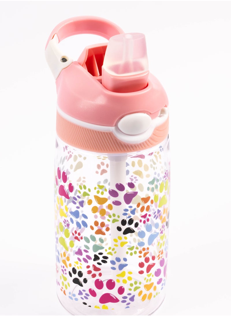 cocobee - Cocobee-Tritan Water Bottle, Bpa Free, Push Button Open, Leakproof, 480Ml, 3 Years+ - Pink - Image 1