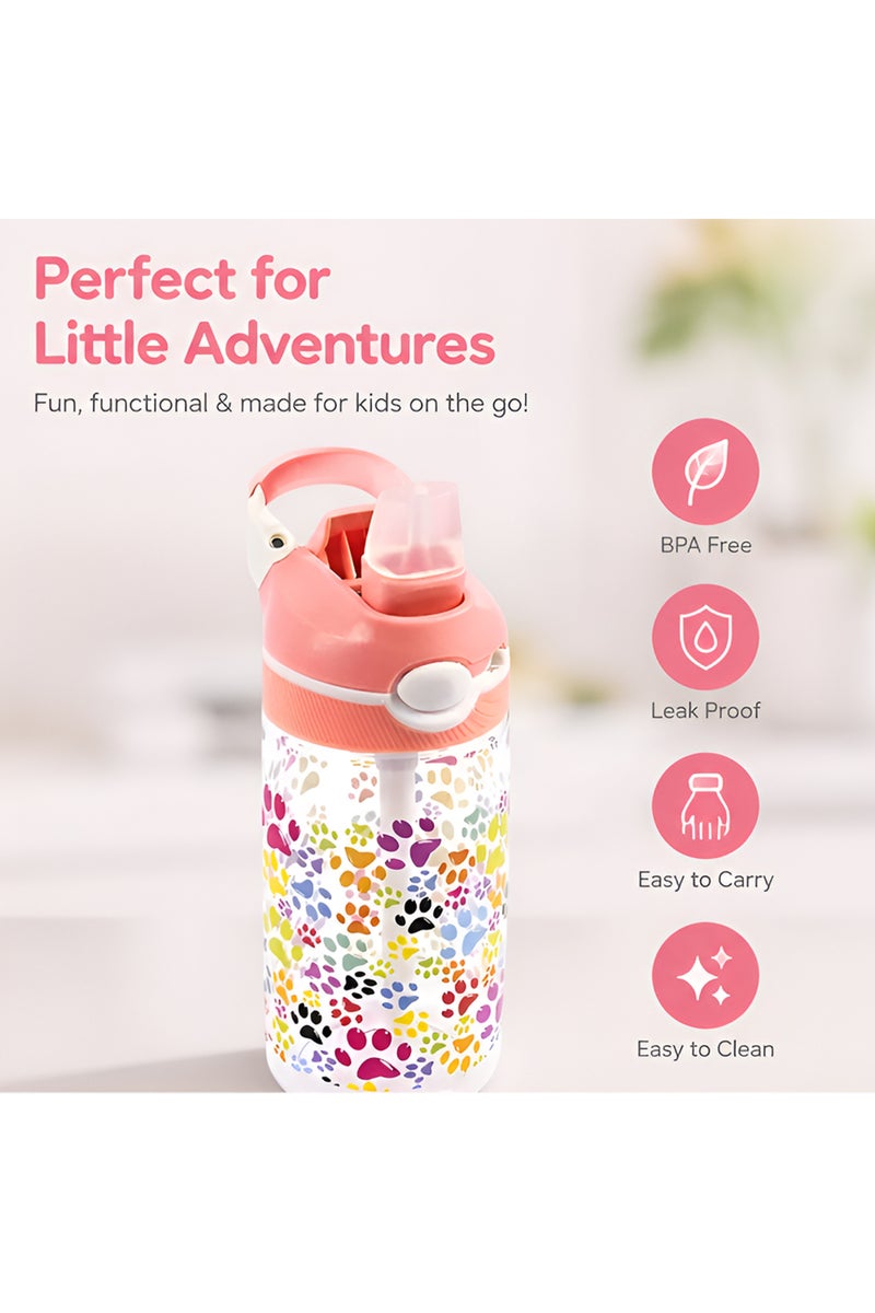 COCOBEE Tritan Leakproof Water Bottle, 480Ml – Bpa Free, Push-Button Lid, Age 3+ (Pink) - Image 2