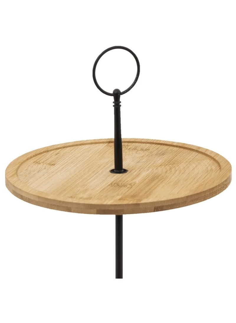 5five 5Five 2-Tier Bamboo Serving Platter (25.5 x 2.5 cm)  - Image 2