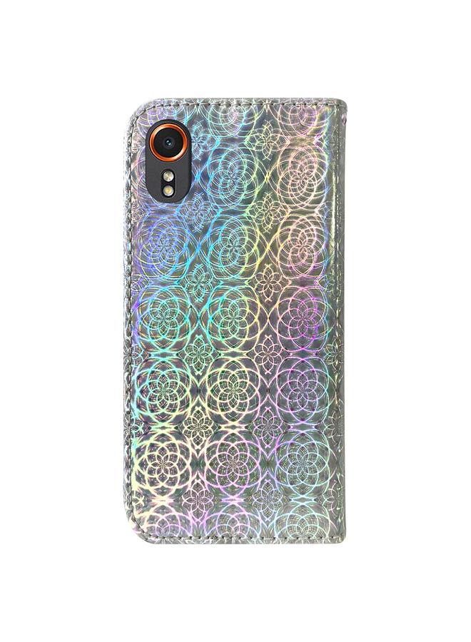 اس-توب جراب لهاتف Samsung Galaxy Xcover7 مصنوع من الجلد الملون مع مشبك مغناطيسي - Image 3