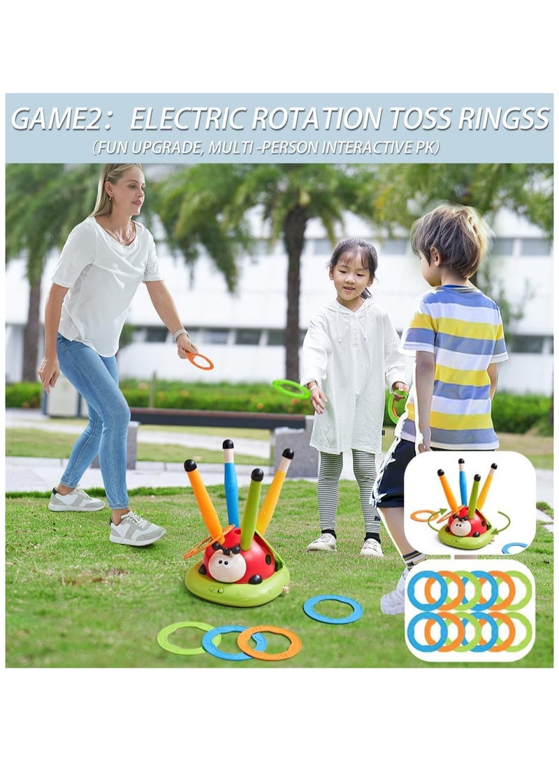 3 In 1 Musical Jump, Ring Toss Game, Stomp & Launch Rocket Launcher for Kids Toys for Girls Boys 3-5, Sports & Outdoors Indoors Toys for Ages 5-7 with Remote Control Outdoor Toys for Toddlers 3-5 4-8 - Image 5