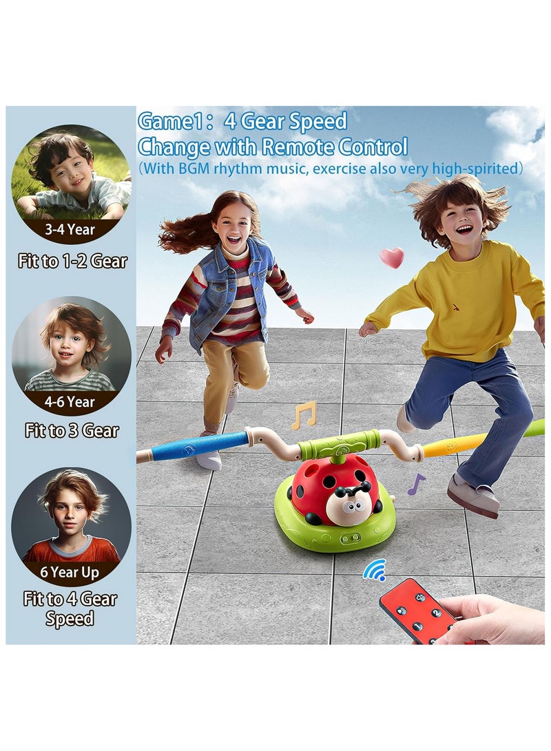 3 In 1 Musical Jump, Ring Toss Game, Stomp & Launch Rocket Launcher for Kids Toys for Girls Boys 3-5, Sports & Outdoors Indoors Toys for Ages 5-7 with Remote Control Outdoor Toys for Toddlers 3-5 4-8 - Image 4