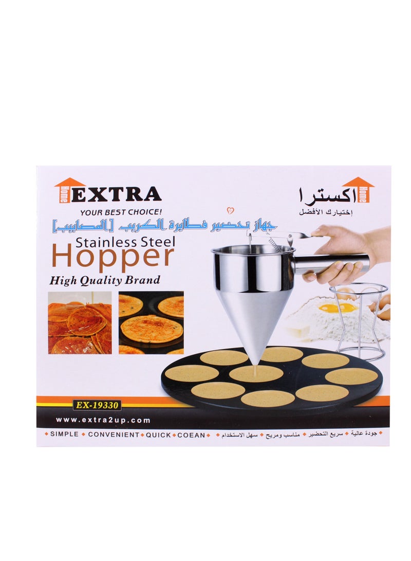 extra home Pancake batter dispenser dough dispenser funnel silver - Image 1