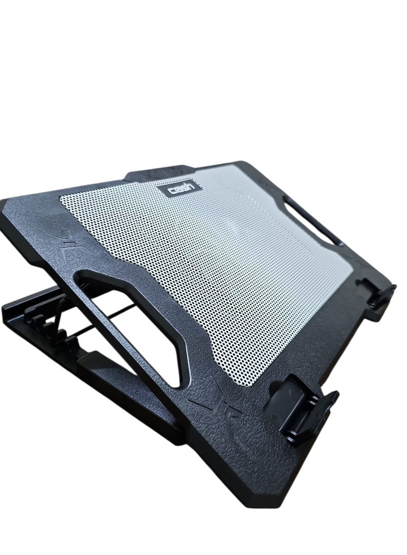 Crash C1000 Laptop Cooling Pad – Efficient Cooling with 140mm Fan, LED Lighting, Non-Slip Base & 5 Adjustable Angles, Fits up to 17-inch Laptops - Image 1