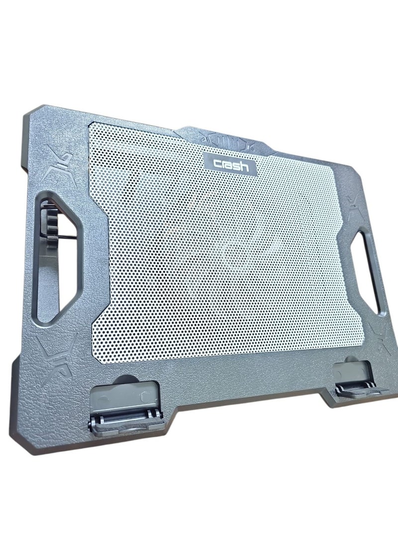 Crash C1000 Laptop Cooling Pad – Efficient Cooling with 140mm Fan, LED Lighting, Non-Slip Base & 5 Adjustable Angles, Fits up to 17-inch Laptops - Image 3