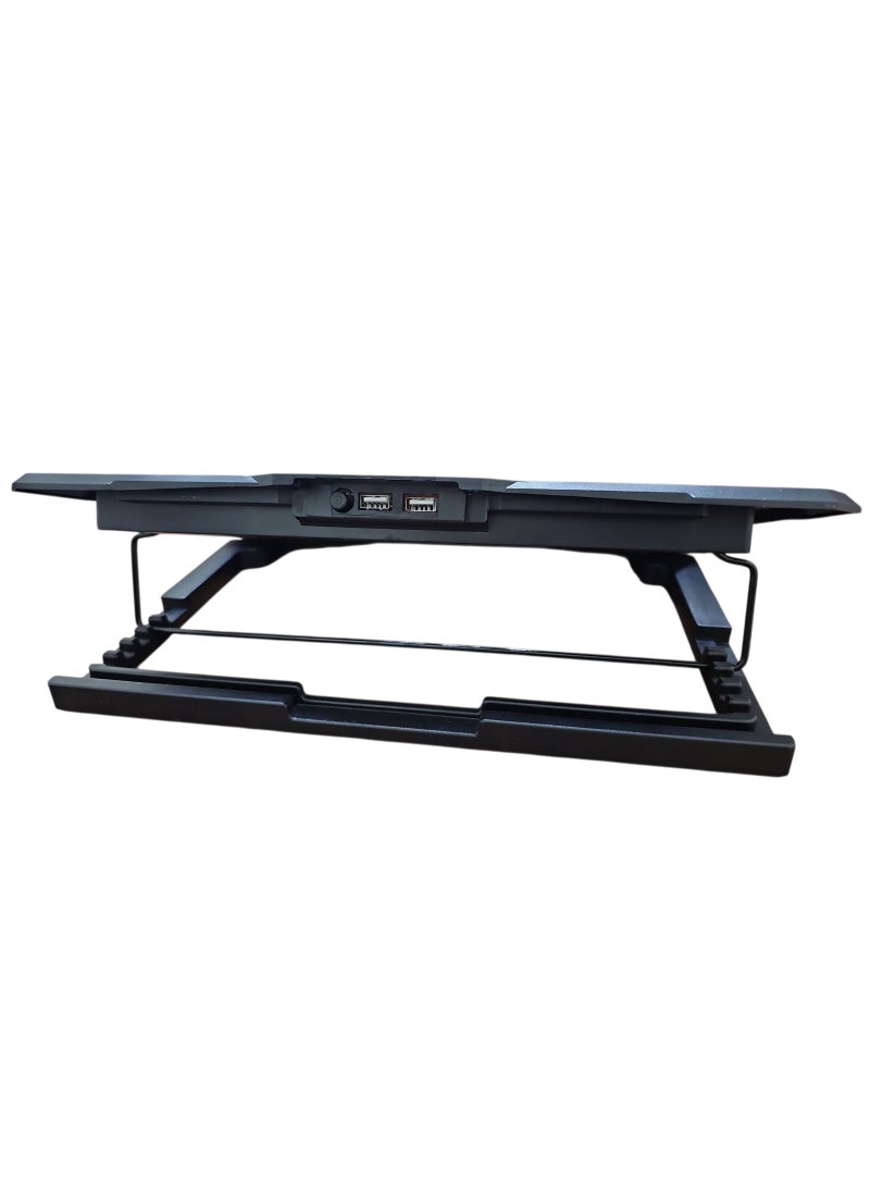 Crash C1000 Laptop Cooling Pad – Efficient Cooling with 140mm Fan, LED Lighting, Non-Slip Base & 5 Adjustable Angles, Fits up to 17-inch Laptops - Image 2