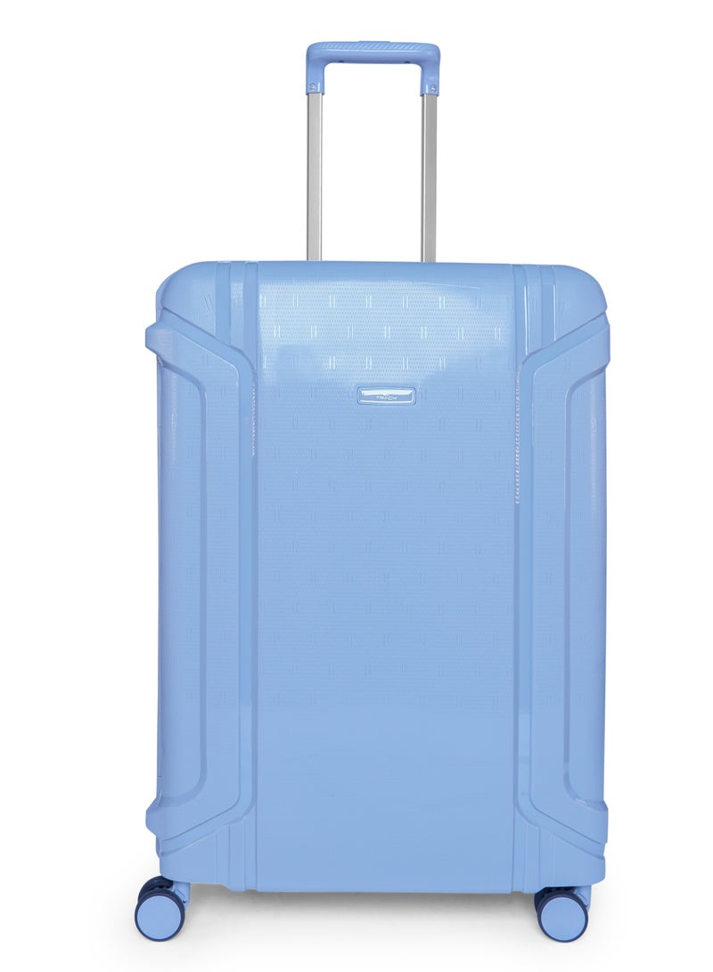 Track حقائب سفر هارد شل بتصميم خفيف باللون الأزرق الفاتح – حقيبة سفر متينة بدون سحاب من البولي بروبيلين، قفل جانبي آمن، حقيبة سفر خفيفة قابلة للتوسيع، حقائب يد وحقائب مسجلة مع مساحة داخلية واسعة - Image 2