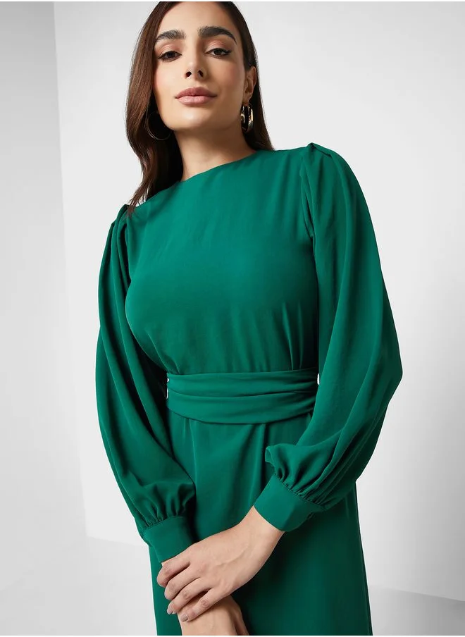 Refka by modanisa Balloon Sleeves Dress