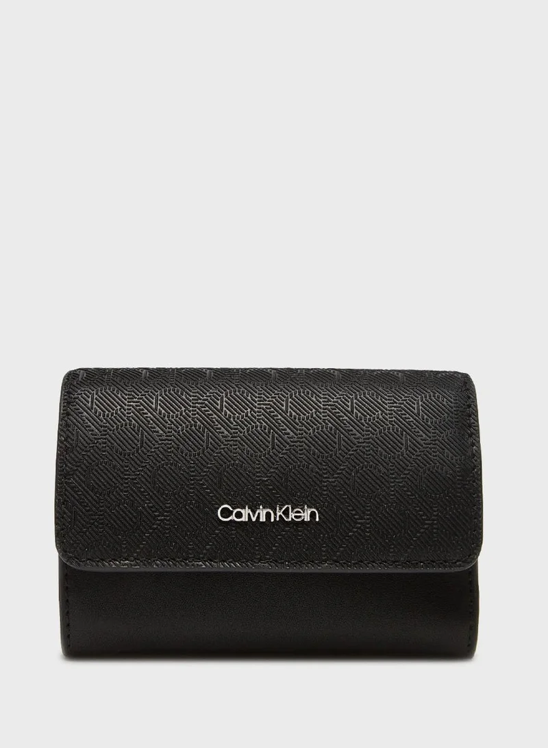 CALVIN KLEIN Logo Trifold Wallet