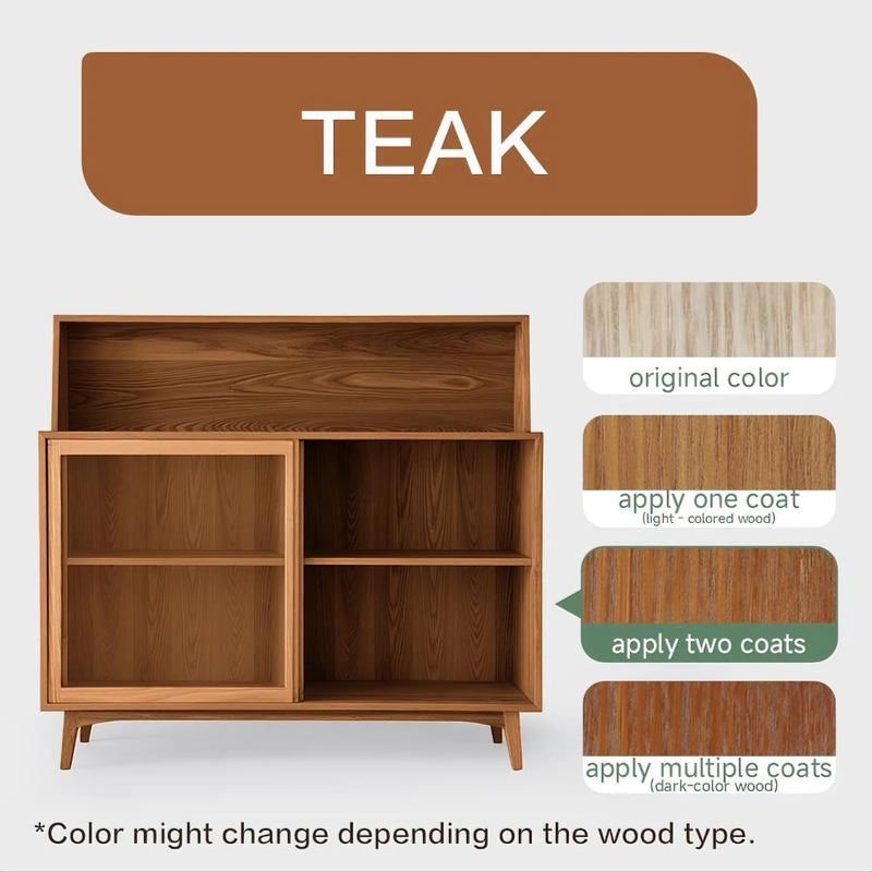 MOLLOR Wood Stain, 16 Oz Water Based Wood Stain and Sealer in One - No Priming, No Top Coat Required, Fast Drying|Low Odor|Non-Toxic, Perfect for Indoor and Outdoor Furniture (Teak with Tools) - Image 2