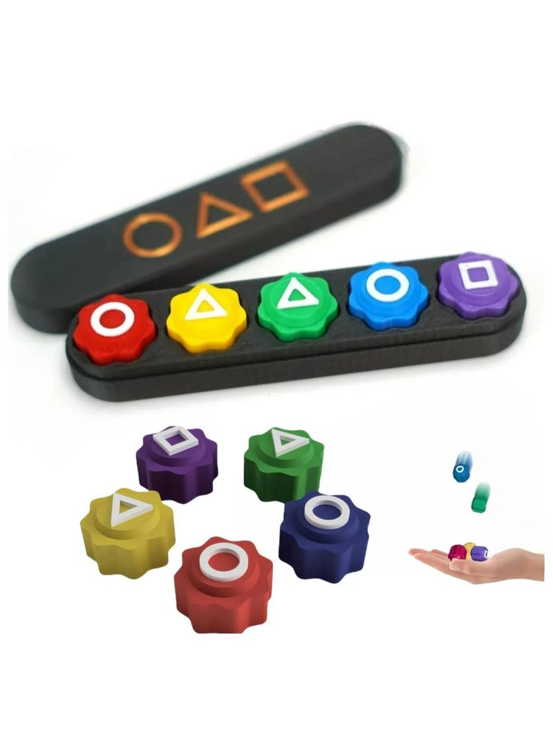 Dominy Gonggi Korean Game Toy, Folk Dice Stone Catching Game Jebi Kicks, Gong-gi, Biseokchigi, Paeng-y, DDAKJI, Hand Eye Coordination Training Toy - Image 1