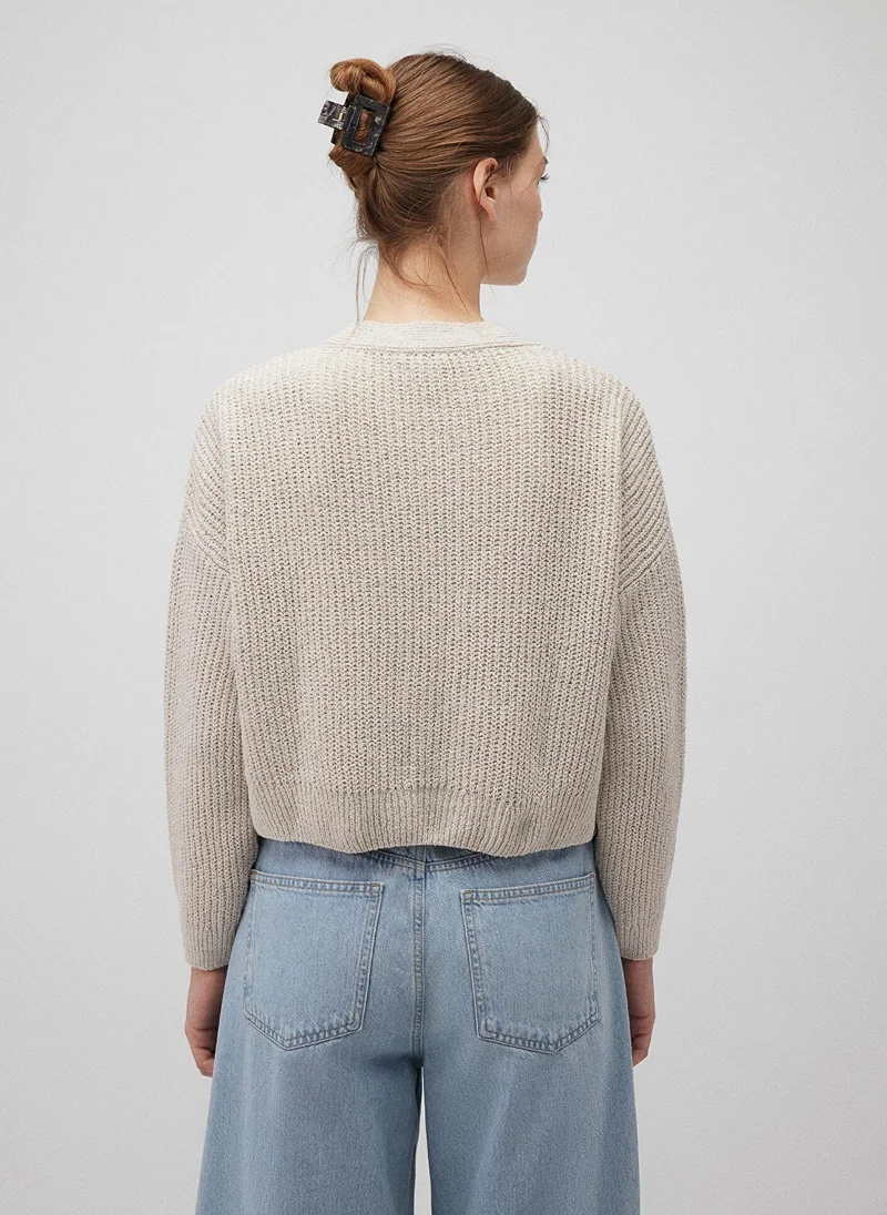 MAVI BUTTON FRONT SHORT CARDIGAN Pumice Stone