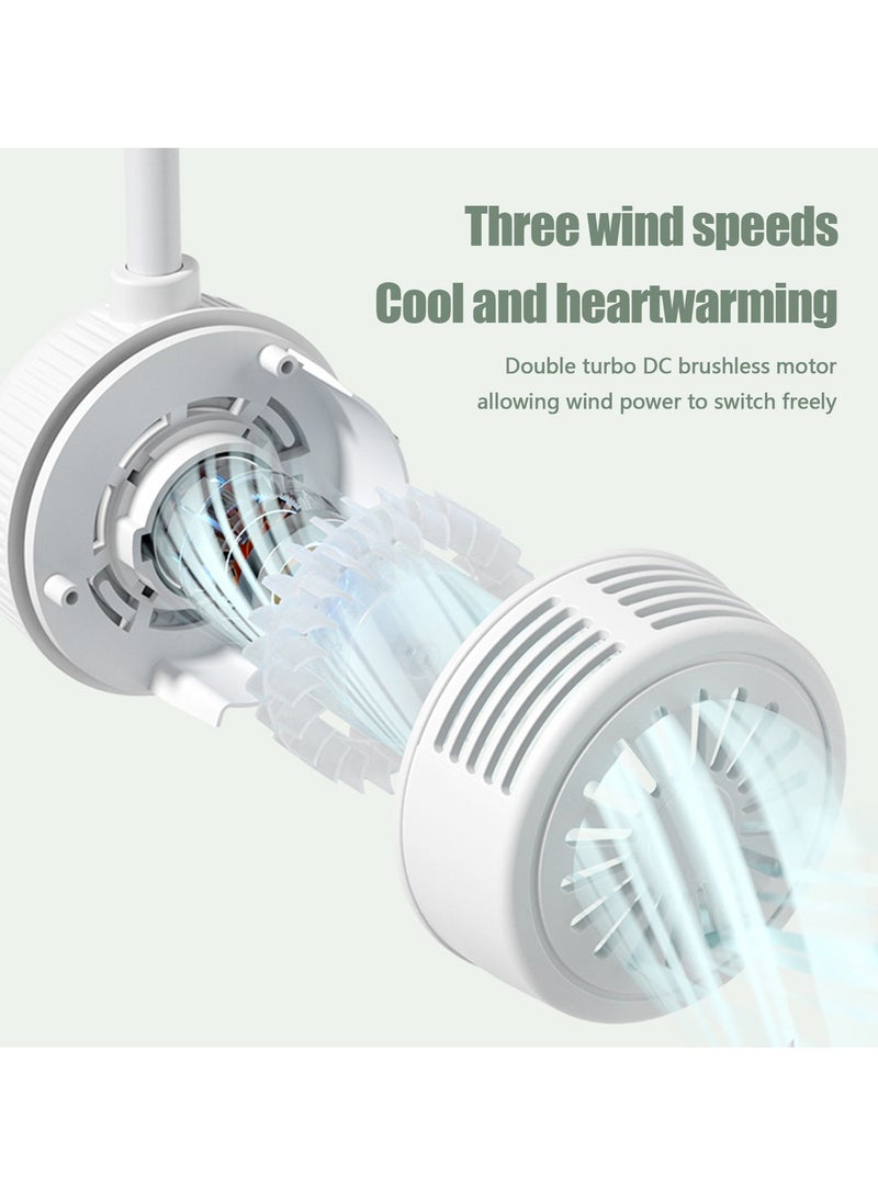 Hihonor Portable Neck Fan, Foldable Bladeless Neck Fan, 3-speed Wind Adjustment Wearable Personal Fan, Travel Sports Outdoor Indoor 3 Speed Adjustment, Green - Image 4