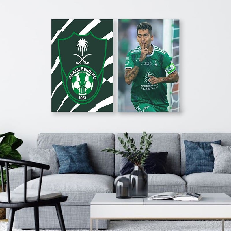 Marktna A double canvas print with a sports design for Al Ahly Club, total size 80x60 cm - Image 1