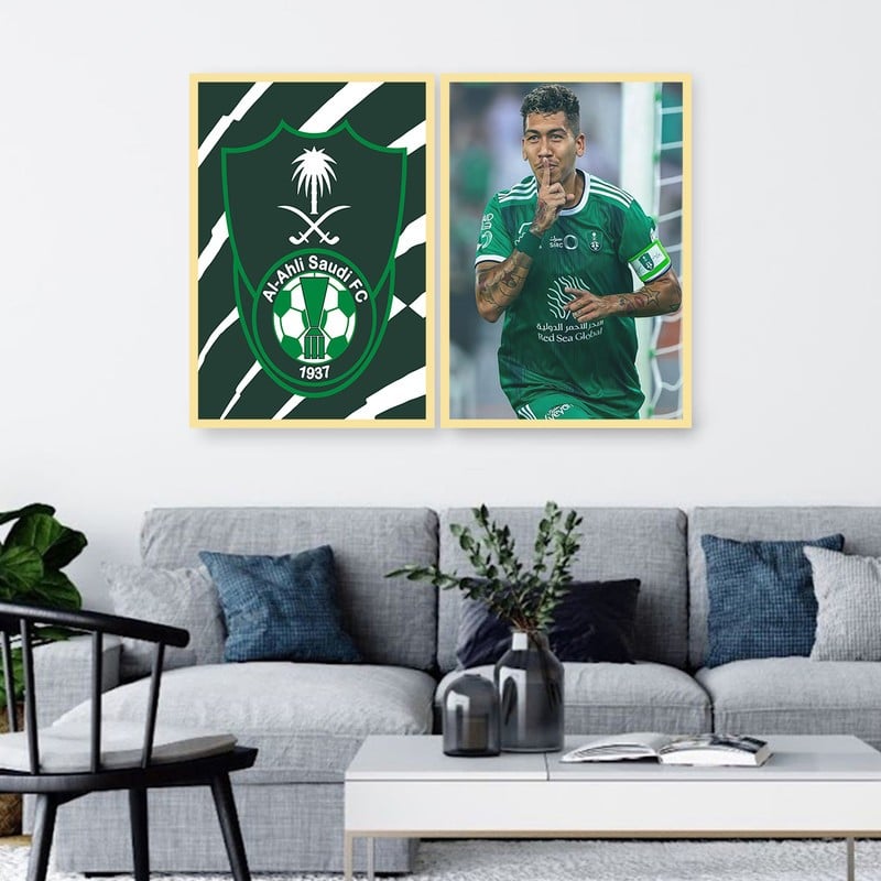 Marktna A double canvas print with a sports design for Al Ahly Club, total size 80x60 cm - Image 2