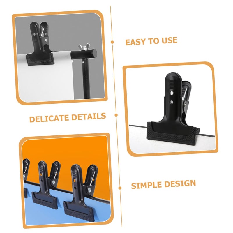 Heavy Duty Cold Rolled Steel Backdrop Clamps 4PCS For Photography Background Compatible Various Cloths - Image 3