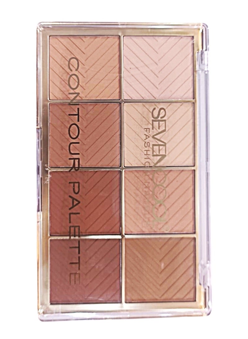 Sevencool Fashion Makeup Contour Palette 8-in-1 - Sculpt, Highlight & Blush Set - Image 2