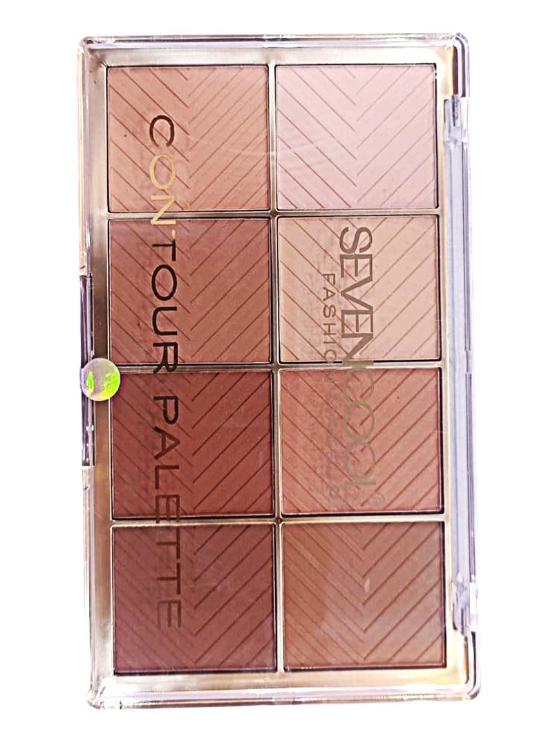 Sevencool Fashion Makeup Contour Palette 8-in-1 - Sculpt, Highlight & Blush Set - Image 4
