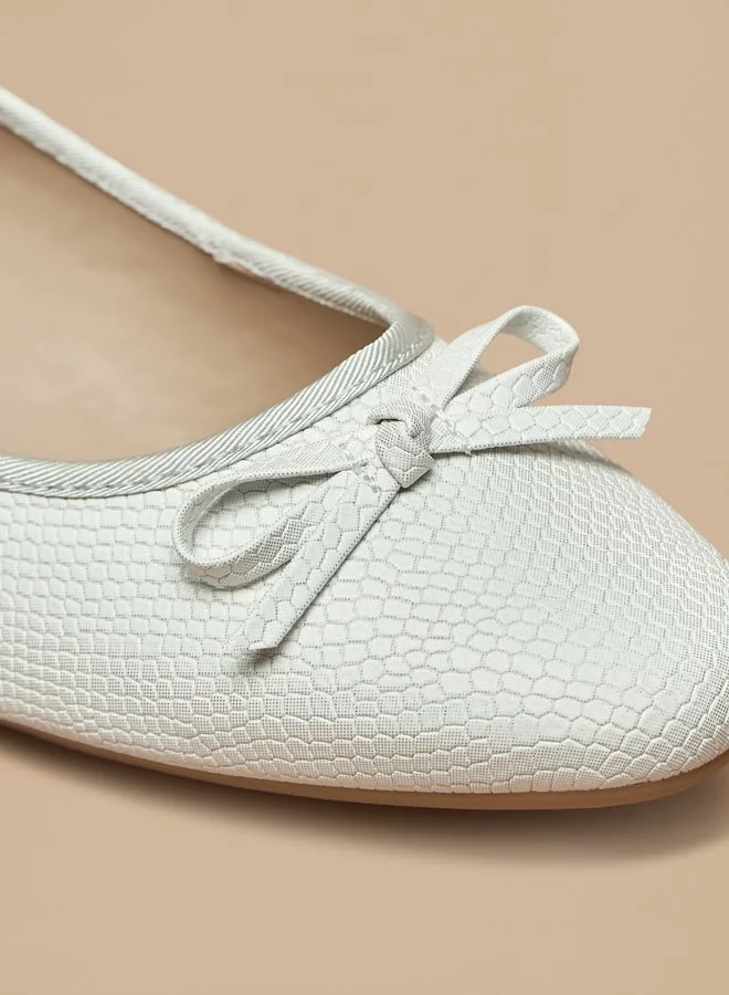 Celeste Women's Bow Detail Slip-On Ballerina Shoes