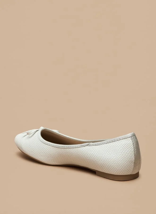 Celeste Women's Bow Detail Slip-On Ballerina Shoes