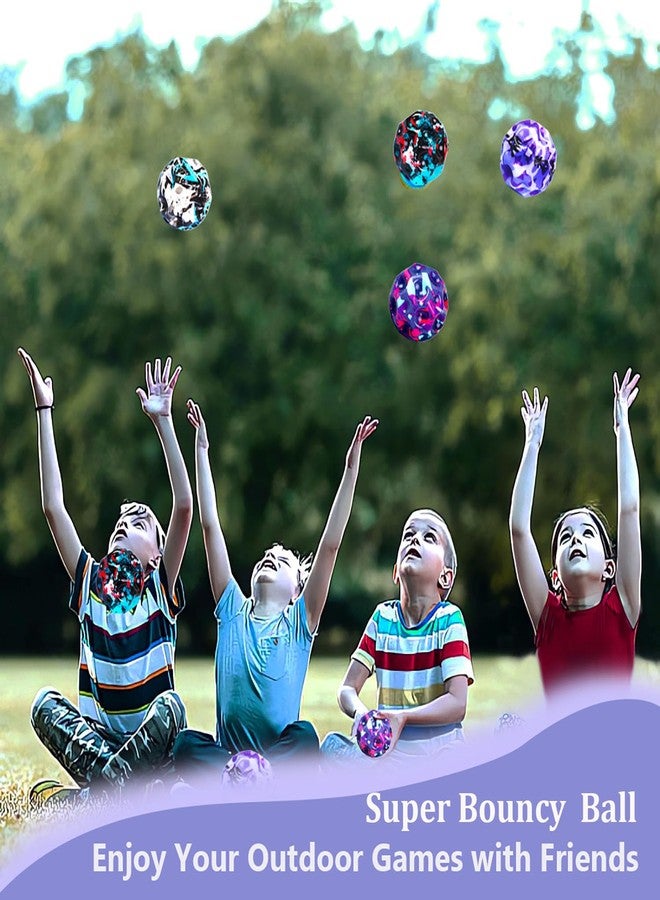 Tendry Extreme Super High Bouncing Ball Moon Shape for Kids of All Ages, Improve Hand-Eye Coordination, Easy to Grip and Catch by Athletes as a Sport Training Balls (4 Pcs) - Image 2