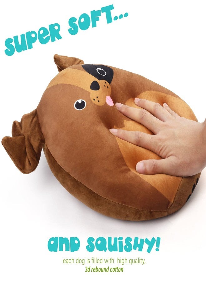 BenBen Dog Stuffed Animals, Set of 3, 12" and 7'' Squishy Plush Toys, Toddlers Hugging Plush Pillow, Cute Plushies, Stocking Stuffers for Kids, Ms Wags and Pups - Image 3