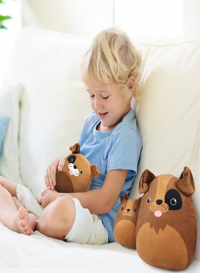 BenBen Dog Stuffed Animals, Set of 3, 12" and 7'' Squishy Plush Toys, Toddlers Hugging Plush Pillow, Cute Plushies, Stocking Stuffers for Kids, Ms Wags and Pups - Image 5