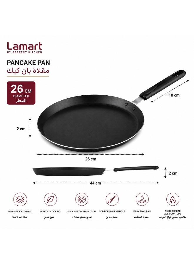 Lamart Aluminium Fry Pan Non-Stick Black 26Cm - Image 1