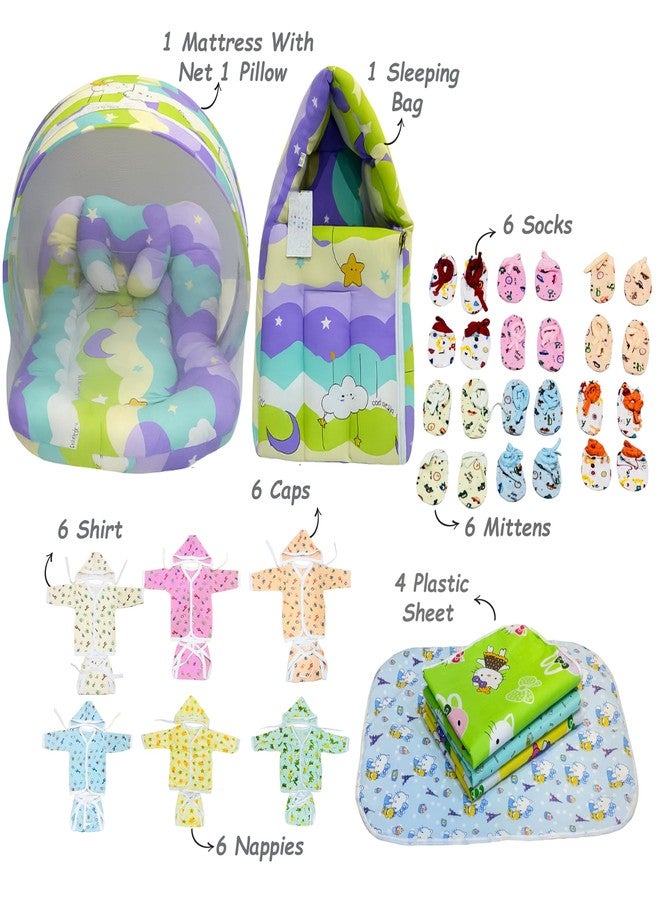 Infantbond by Fareto Newborn Baby Essentials Combo Set – 37 in 1 All-Season Hospital Care Kit for Newborns (0–6 Months) | Complete Baby Gift Set | Baby Products All new Born Combo (Purple Star) - Image 2