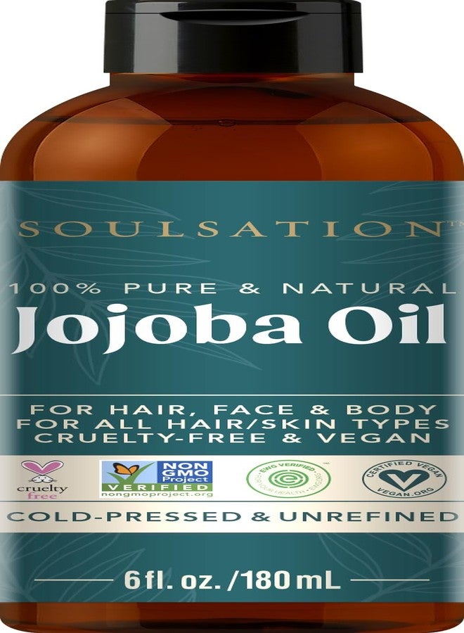 SOULSATION Non-GMO Jojoba Oil for Skin, Hair & Face | 100% Pure, Natural Cold Pressed (6oz) - Image 1