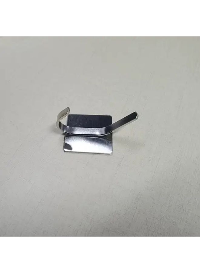 Stainless Steel Strong Adhesive Hook 1pc No Drill Bathroom Kitchen Modern Black Finish - Image 1