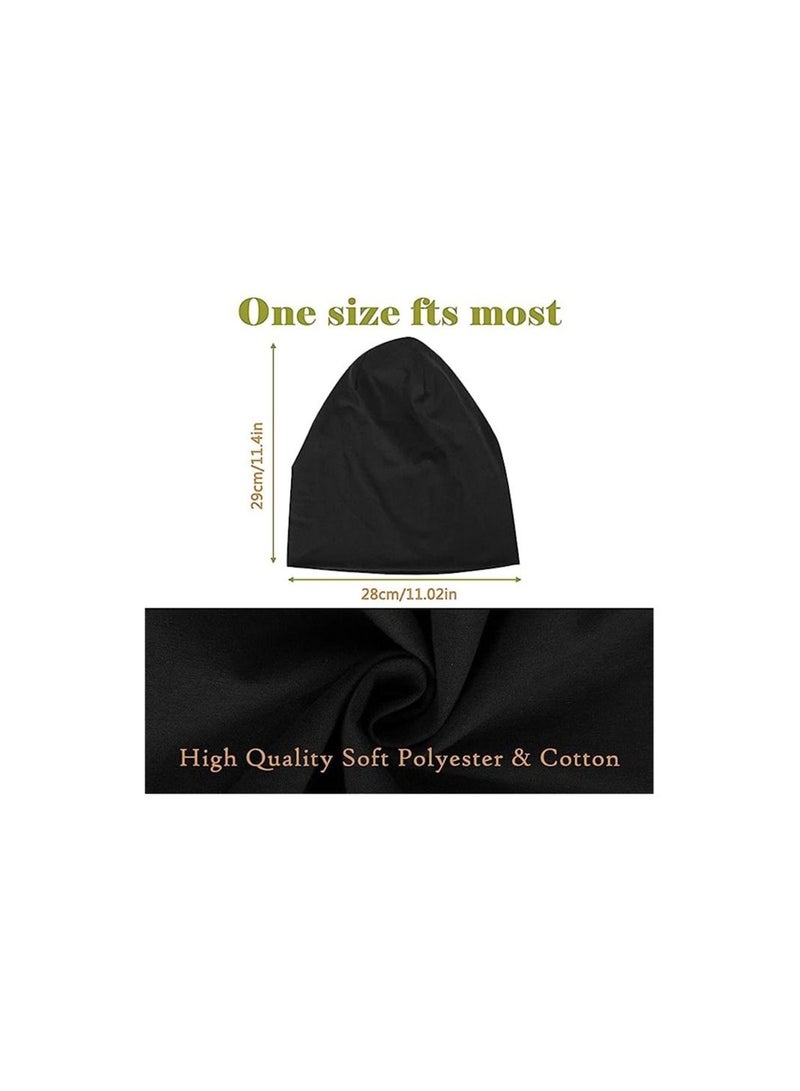 2PCS Slouch Beanie Hat for Men Women Stretchy Skull Cap Soft Warm Daily Cuffed Hats Unisex Comfortable Beanie Gifts for Men Dad  - Image 4