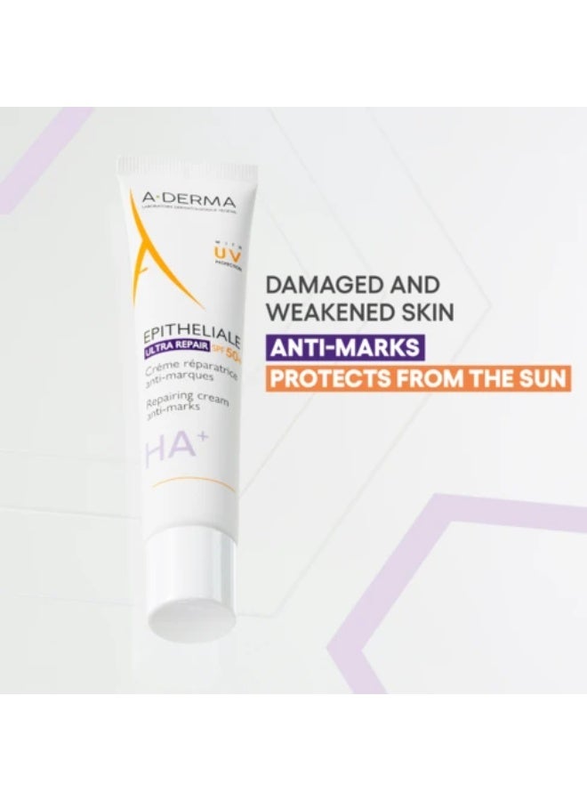 A-Derma Epitheliale Ultra Repair SPF50+ Cream 40ml - Image 2